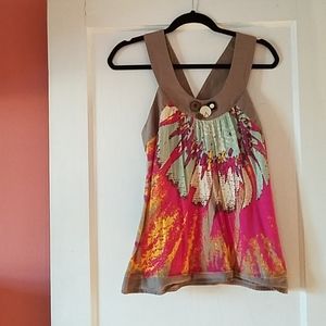 Anthropologie S Soft Colorful Tank